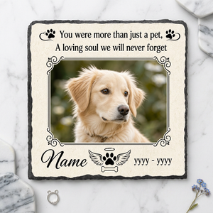 Personalized Pet Memorial Garden Stone – Custom Photo Slate Dog Loss Keepsake - Image 3