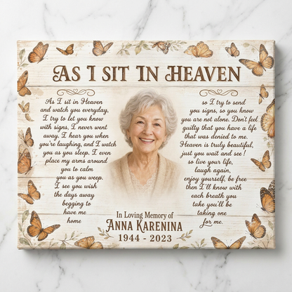 Personalized In Loving Memory Canvas Print Custom Photo Memorial Wall Art Gift - Image 3