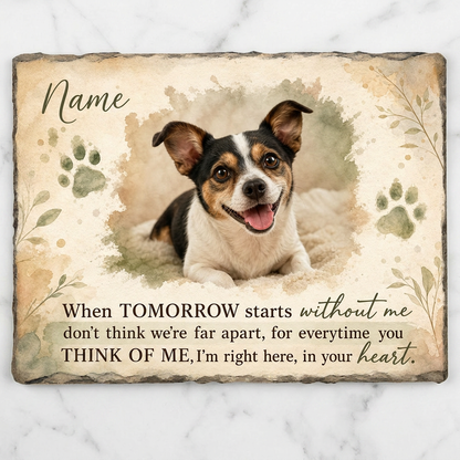 Personalized Dog Memorial Garden Stone With Photo, Pet Loss Sympathy Gift - Image 3 | VNMGSREPR1-6IN-EHIEU_AI_0475 VNMGSREPR1-8IN-EHIEU_AI_0475