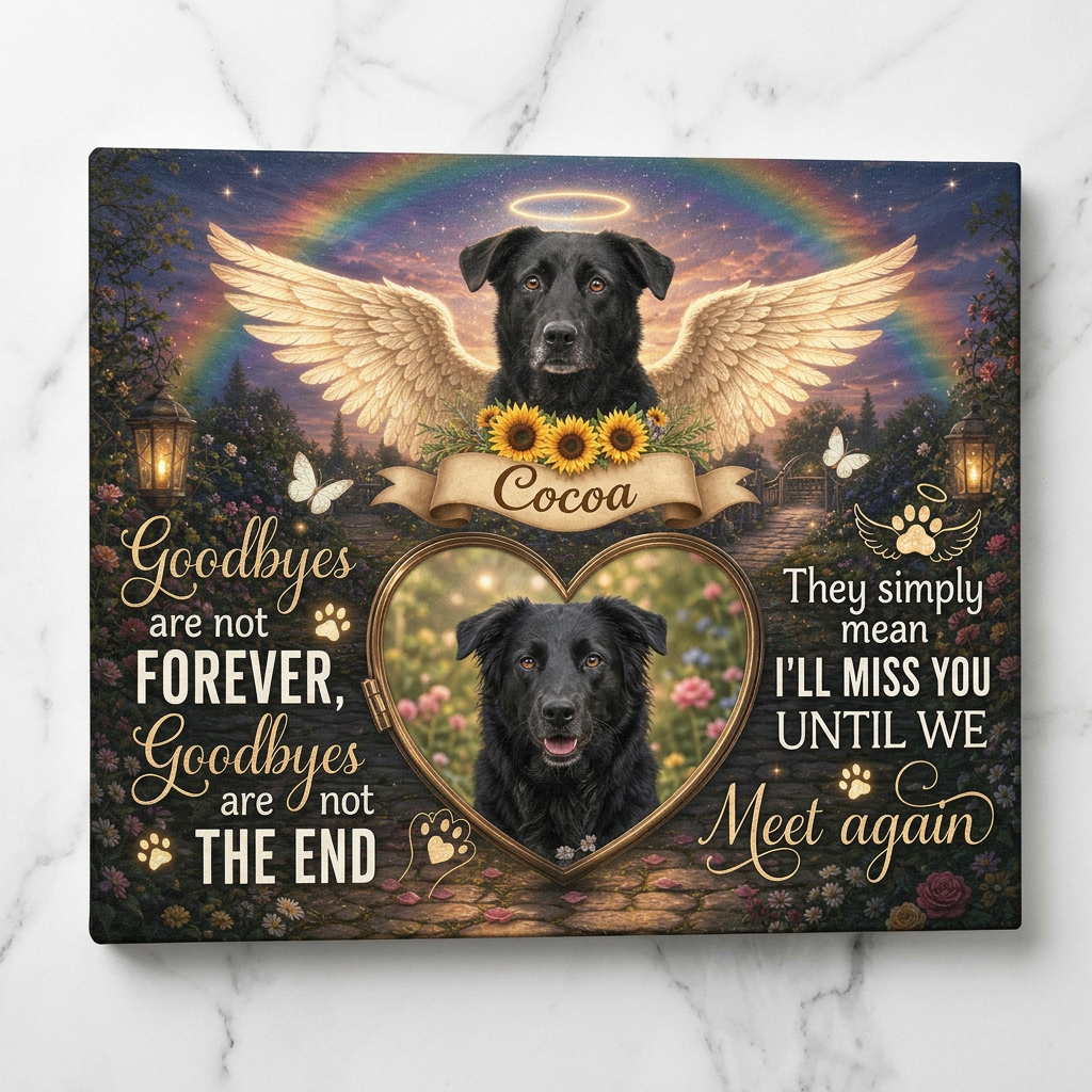 Personalized Dog Memorial Canvas Wall Art with Photo - Pet Loss Remembrance Gift - Image 3 | WCV-12X8-EHIEU_AI_0028 WCV-14X11-EHIEU_AI_0028 WCV-18X12-EHIEU_AI_0028 WCV-20X16-EHIEU_AI_0028 WCV-24X16-EHIEU_AI_0028 WCV-24X20-EHIEU_AI_0028 WCV-30X20-EHIEU_AI_0028 WCV-30X24-EHIEU_AI_0028 WCV-36X24-EHIEU_AI_0028 WCV-40X30-EHIEU_AI_0028