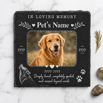 Personalized Pet Photo Memorial Garden Stone - Dog Loss Grave Decoration Gift - Image 3 | VNMGSREPR1-6IN-EHIEU_AI_0488 VNMGSREPR1-8IN-EHIEU_AI_0488