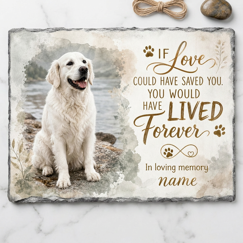 Personalized Dog Memorial Garden Stone Rectangle Slate Plaque – Pet Loss Gift - Image 3 | VNMGSREPR1-6IN-EHIEU_AI_0473 VNMGSREPR1-8IN-EHIEU_AI_0473