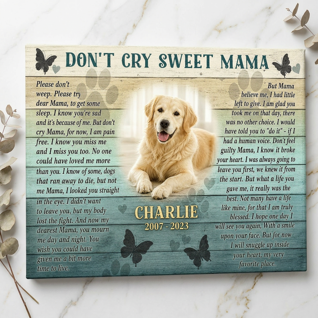 Personalized Dog Memorial Wall Canvas, Custom Pet Photo Sympathy Gift for Loss of a Dog Mom - Image 3 | WCV-12X8-EHIEU_AI_0031 WCV-14X11-EHIEU_AI_0031 WCV-18X12-EHIEU_AI_0031 WCV-20X16-EHIEU_AI_0031 WCV-24X16-EHIEU_AI_0031 WCV-24X20-EHIEU_AI_0031 WCV-30X20-EHIEU_AI_0031 WCV-30X24-EHIEU_AI_0031 WCV-36X24-EHIEU_AI_0031 WCV-40X30-EHIEU_AI_0031