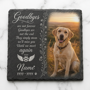 Until We Meet Again Personalized Dog Memorial Garden Stone Custom Pet Loss Gift - Image 3
