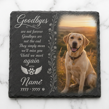 Until We Meet Again Personalized Dog Memorial Garden Stone Custom Pet Loss Gift - Image 3 | VNMGSREPR1-6IN-EHIEU_AI_0492 VNMGSREPR1-8IN-EHIEU_AI_0492