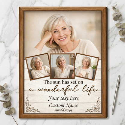 Personalized In Loving Memory Photo Collage Wall Canvas Sympathy Gift for Loss of Loved One - Image 3