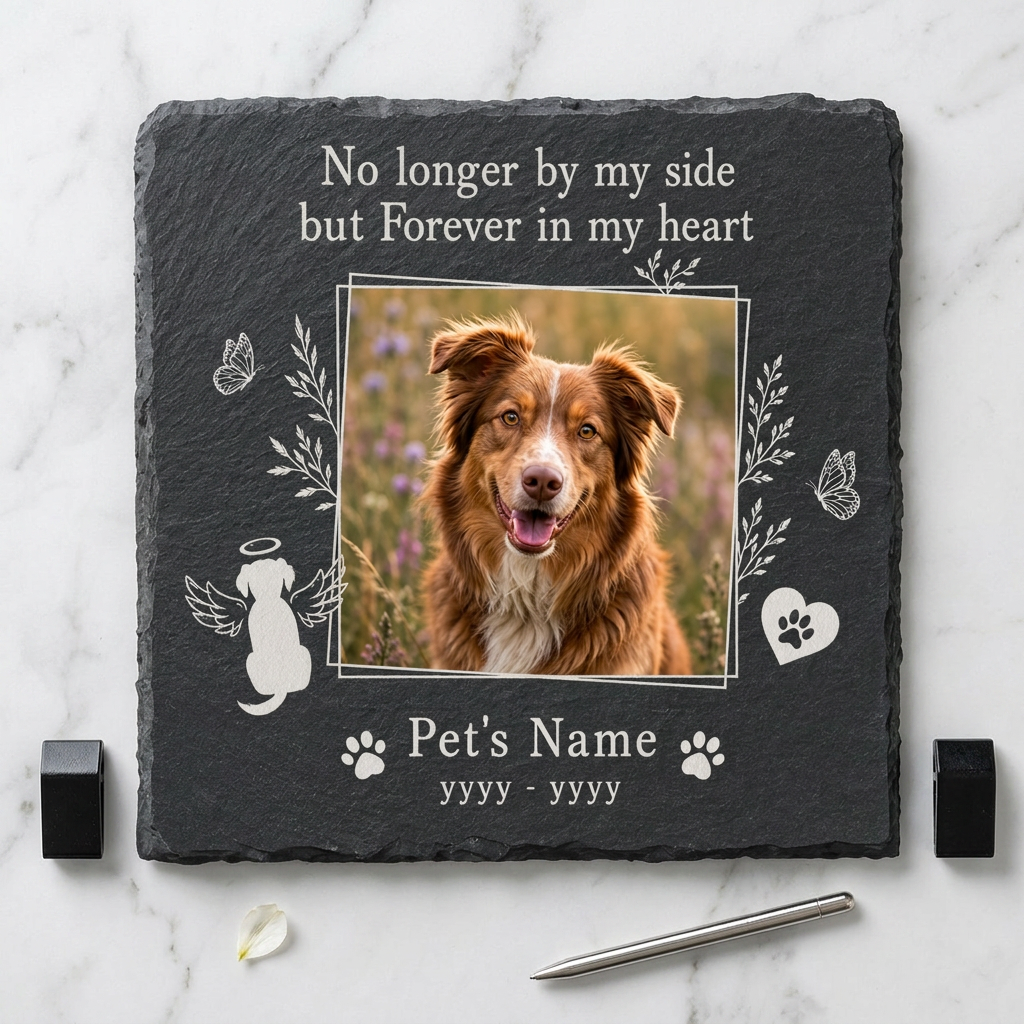 Personalized Pet Memorial Garden Stone – Dog Cat Graves Photo Keepsake Gift - Image 2 | VNMGSREPR1-6IN-EHIEU_AI_0489 VNMGSREPR1-8IN-EHIEU_AI_0489