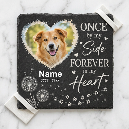 Personalized Dog Memorial Photo Rock Slate Garden Stone – Pet Loss Gift - Image 3 | VNMGSREPR1-6IN-EHIEU_AI_0453 VNMGSREPR1-8IN-EHIEU_AI_0453