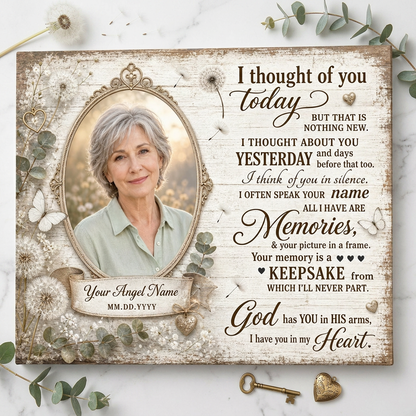 Personalized Memorial Wall Canvas for Loss of Loved One, Sympathy Remembrance Keepsake Gift - Image 3
