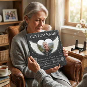 Personalized Memorial Garden Stone Slate Plaque with Photo – Gift for Loss of Loved One - Image 4
