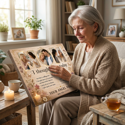 Personalized Memorial Canvas Sympathy Gift for Loss of Mother Photo Keepsake - Image 4