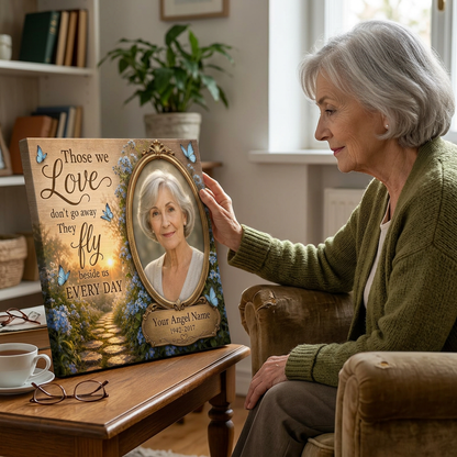 Personalized Memorial Wall Canvas Custom Photo Remembrance Gift for Loss of Loved One - Image 4