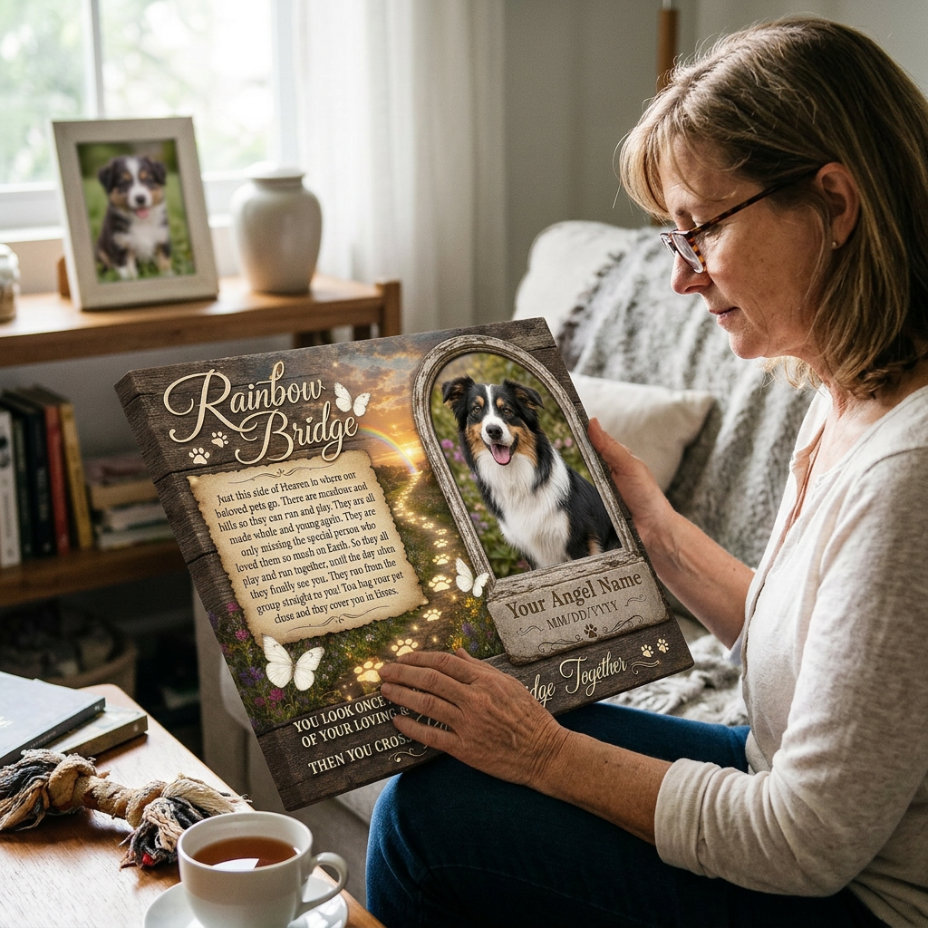 Personalized Pet Memorial Canvas, Rainbow Bridge Dog Loss Gift, Custom Photo Sympathy Wall Art - Image 4 | WCV-12X8-EHIEU_AI_0030 WCV-14X11-EHIEU_AI_0030 WCV-18X12-EHIEU_AI_0030 WCV-20X16-EHIEU_AI_0030 WCV-24X16-EHIEU_AI_0030 WCV-24X20-EHIEU_AI_0030 WCV-30X20-EHIEU_AI_0030 WCV-30X24-EHIEU_AI_0030 WCV-36X24-EHIEU_AI_0030 WCV-40X30-EHIEU_AI_0030