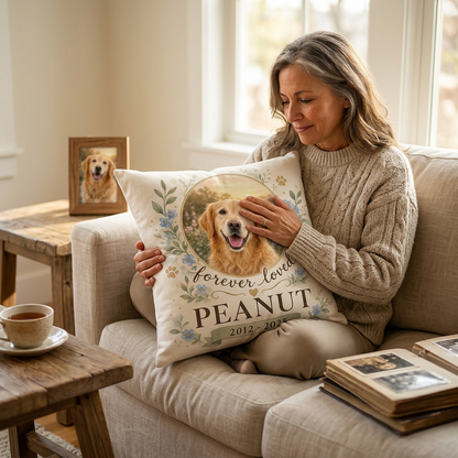 Personalized Pet Memorial Pillow with Photo - Custom Dog Cat Remembrance Sympathy Gift - Image 4