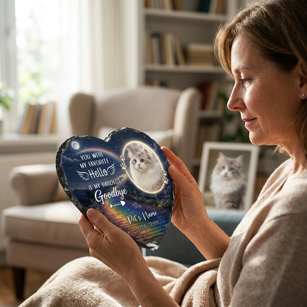 Personalized Pet Memorial Heart Slate Stone with Custom Photo – Cat Dog Loss Gift - Image 4 | VNMGSREPR1-6IN-EHIEU_AI_0435 VNMGSREPR1-8IN-EHIEU_AI_0435