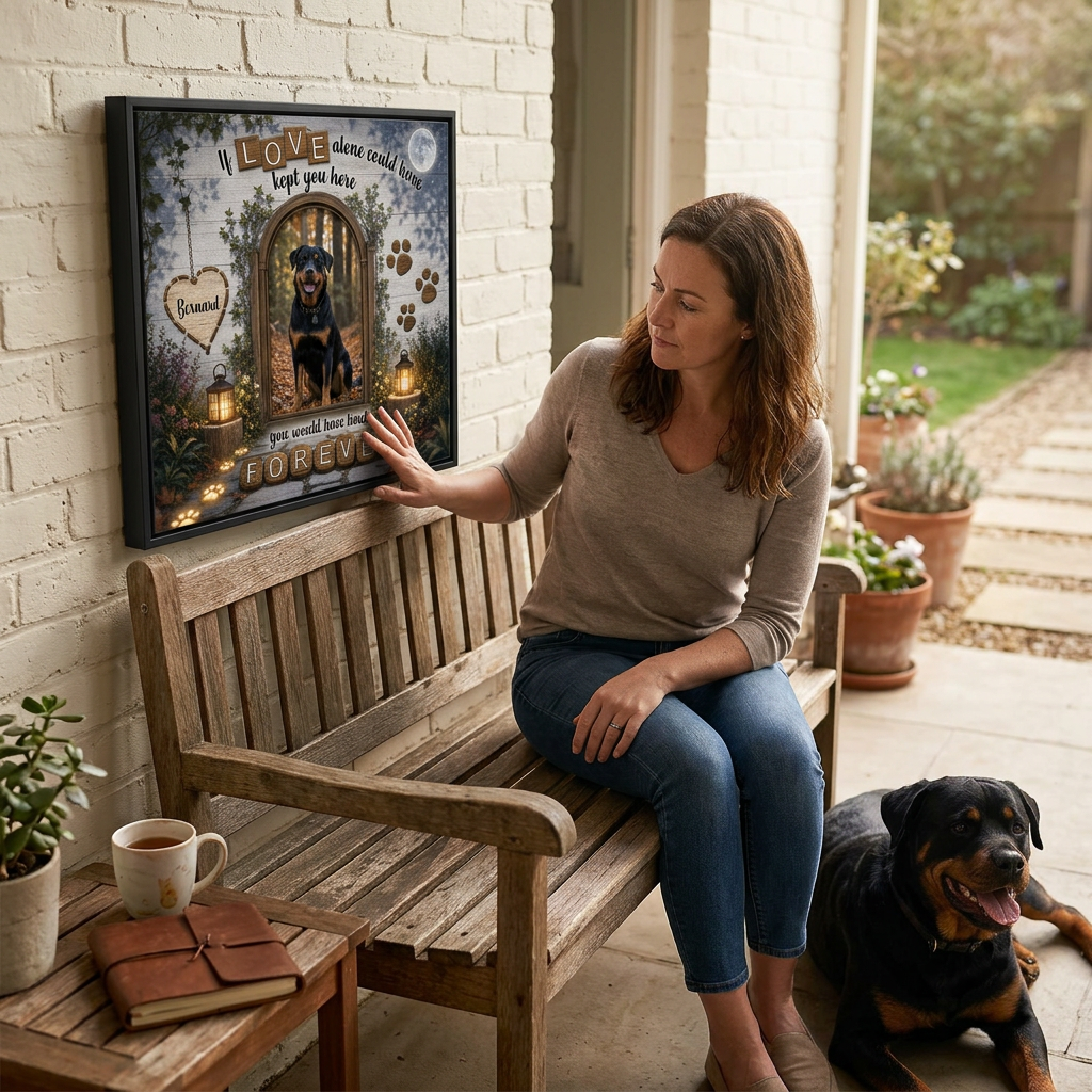 Personalized Dog Memorial Wall Canvas – If Love Alone Pet Loss Remembrance Gift - Image 4