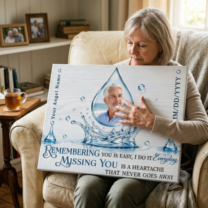 Personalized Memorial Wall Canvas for Loss of Loved One Remembrance Sympathy Gift - Image 4