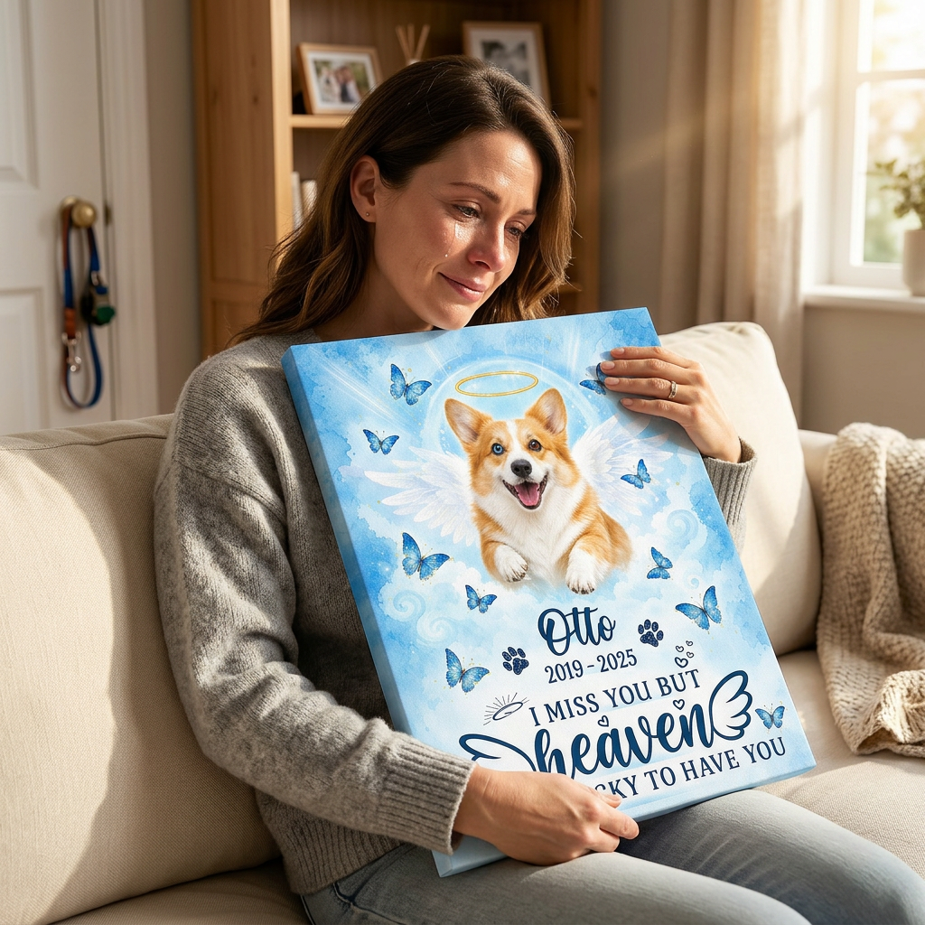 Personalized Pet Memorial Canvas Wall Art with Angel Wings - Dog Loss Remembrance Gift - Image 4 | WCV-12X8-EHIEU_AI_0041 WCV-14X11-EHIEU_AI_0041 WCV-18X12-EHIEU_AI_0041 WCV-20X16-EHIEU_AI_0041 WCV-24X16-EHIEU_AI_0041 WCV-24X20-EHIEU_AI_0041 WCV-30X20-EHIEU_AI_0041 WCV-30X24-EHIEU_AI_0041 WCV-36X24-EHIEU_AI_0041 WCV-40X30-EHIEU_AI_0041