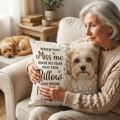 Personalized Pet Memorial Photo Pillow, Custom Dog Name Throw Pillow, Dog Loss Sympathy Gift - Image 4
