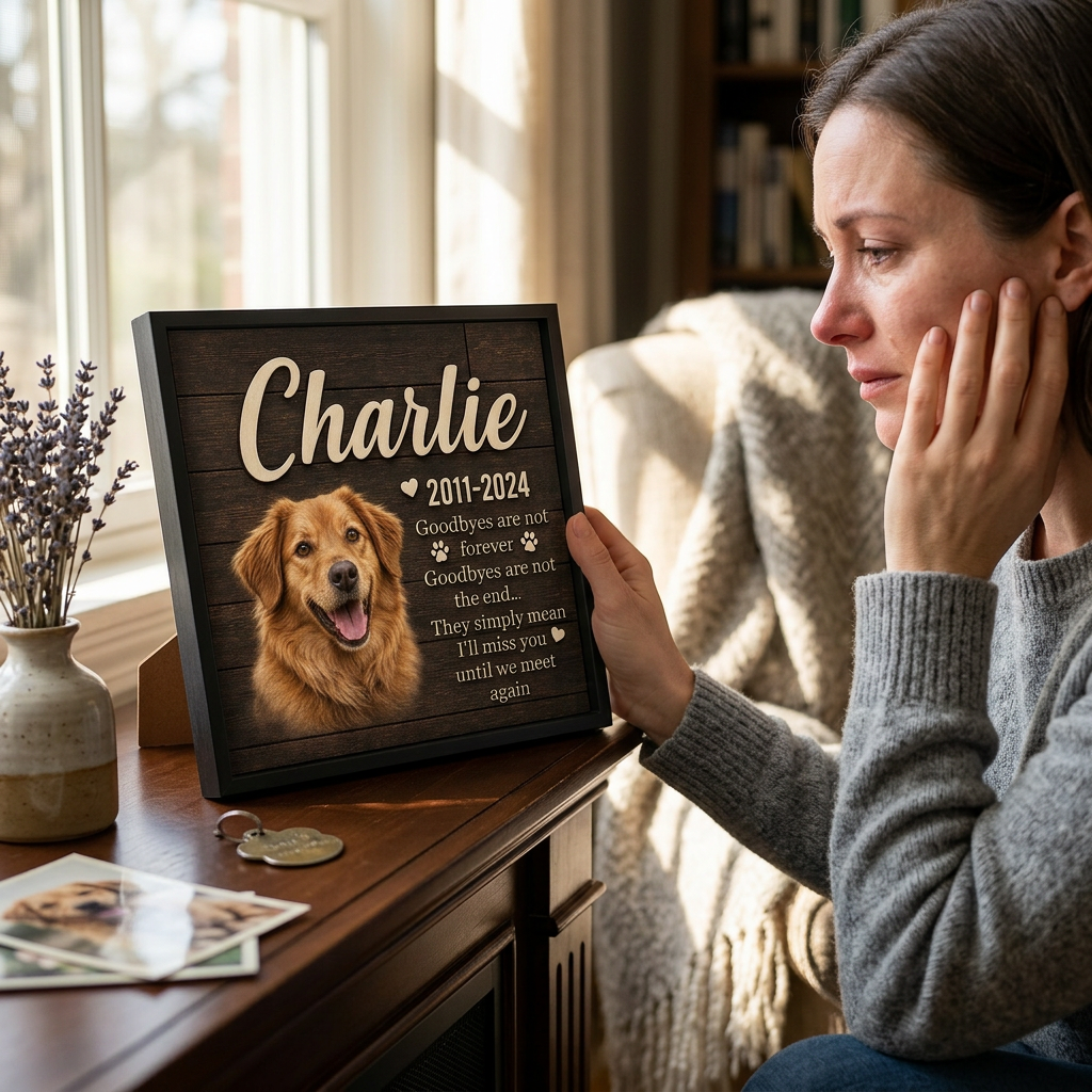 Personalized Dog Memorial Wall Canvas Custom Pet Photo Loss Sympathy Gift - Image 4