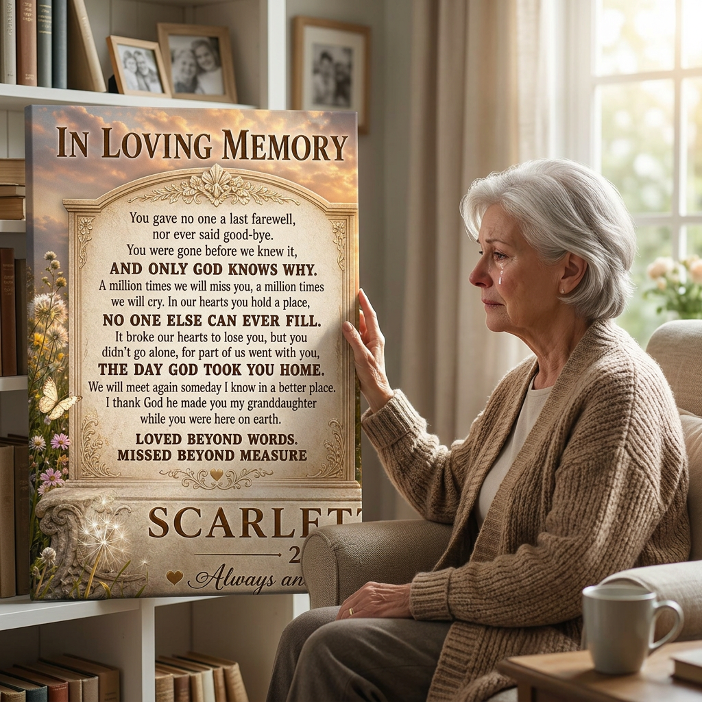 Personalized Memorial Canvas Print for Loss of Granddaughter – Wall Art - Image 4