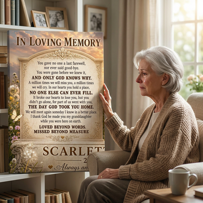 Personalized Memorial Canvas Print for Loss of Granddaughter – Wall Art - Image 4