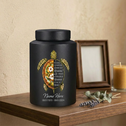 Personalized Sea Turtle Tortoise Poem Stainless Steel Cremation Urn for Human Ashes Loss of Mother Father Pet Bereavement Condolence Large Memorial Keepsake Urn, Memorial Gift, In Loving Memory - Image 4