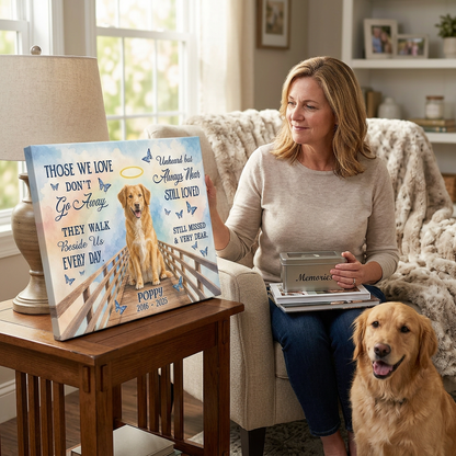 Personalized Pet Memorial Wall Canvas with Photo, Name & Years - Dog Loss Sympathy Gift - Image 4 | WCV-12X8-EHIEU_AI_0042 WCV-14X11-EHIEU_AI_0042 WCV-18X12-EHIEU_AI_0042 WCV-20X16-EHIEU_AI_0042 WCV-24X16-EHIEU_AI_0042 WCV-24X20-EHIEU_AI_0042 WCV-30X20-EHIEU_AI_0042 WCV-30X24-EHIEU_AI_0042 WCV-36X24-EHIEU_AI_0042 WCV-40X30-EHIEU_AI_0042