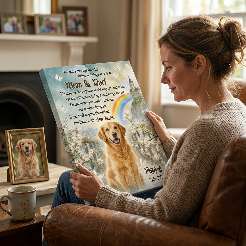 Personalized Pet Memorial Canvas Wall Art - Dog Loss Rainbow Bridge Sympathy Gift - Image 4 | WCV-12X8-EHIEU_AI_0026 WCV-14X11-EHIEU_AI_0026 WCV-18X12-EHIEU_AI_0026 WCV-20X16-EHIEU_AI_0026 WCV-24X16-EHIEU_AI_0026 WCV-24X20-EHIEU_AI_0026 WCV-30X20-EHIEU_AI_0026 WCV-30X24-EHIEU_AI_0026 WCV-36X24-EHIEU_AI_0026 WCV-40X30-EHIEU_AI_0026