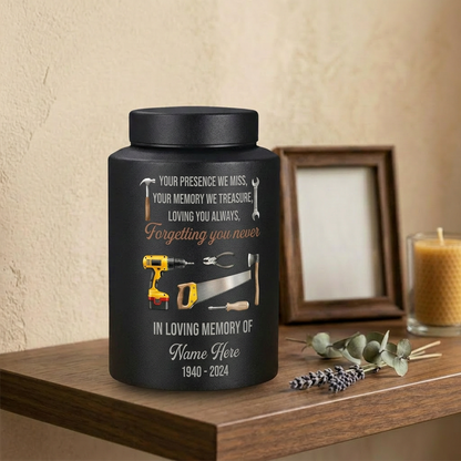 Personalized Dad Father UV Printed Cremation Urn for Human Ashes Loss of Husband Grandfather Men Funeral Display Adult Size Memorial Keepsake Urn, Memorial Gift, In Loving Memory - Image 4