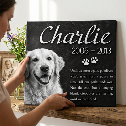 Personalized Dog Memorial Canvas Wall Art – Custom Pet Loss Remembrance Gift - Image 4