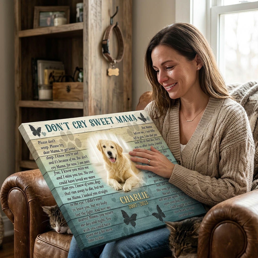 Personalized Dog Memorial Wall Canvas, Custom Pet Photo Sympathy Gift for Loss of a Dog Mom - Image 4 | WCV-12X8-EHIEU_AI_0031 WCV-14X11-EHIEU_AI_0031 WCV-18X12-EHIEU_AI_0031 WCV-20X16-EHIEU_AI_0031 WCV-24X16-EHIEU_AI_0031 WCV-24X20-EHIEU_AI_0031 WCV-30X20-EHIEU_AI_0031 WCV-30X24-EHIEU_AI_0031 WCV-36X24-EHIEU_AI_0031 WCV-40X30-EHIEU_AI_0031