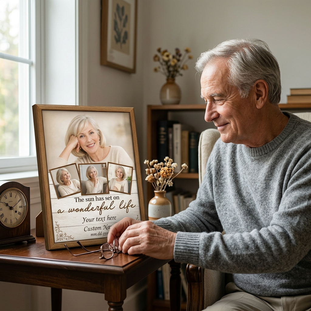 Personalized In Loving Memory Photo Collage Wall Canvas Sympathy Gift for Loss of Loved One - Image 4