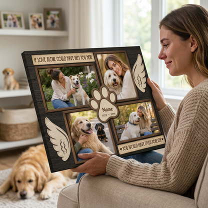 Personalized Pet Memorial Photo Collage Canvas Wall Art Dog Lovers Sympathy Gift - Image 4