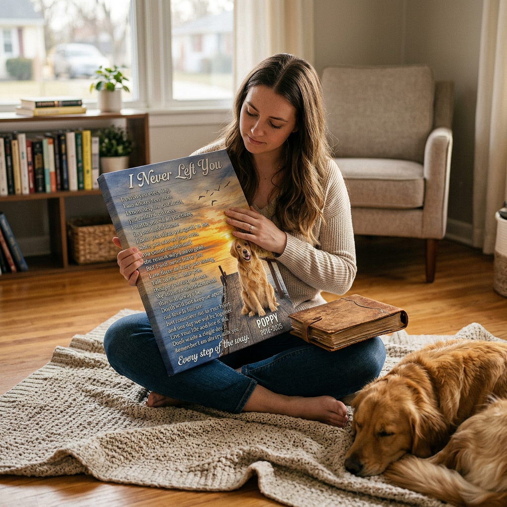 Personalized Pet Memorial Canvas Wall Art - Custom Dog Photo Print - Dog Loss Sympathy Gift - Image 4 | WCV-12X8-EHIEU_AI_0027 WCV-14X11-EHIEU_AI_0027 WCV-18X12-EHIEU_AI_0027 WCV-20X16-EHIEU_AI_0027 WCV-24X16-EHIEU_AI_0027 WCV-24X20-EHIEU_AI_0027 WCV-30X20-EHIEU_AI_0027 WCV-30X24-EHIEU_AI_0027 WCV-36X24-EHIEU_AI_0027 WCV-40X30-EHIEU_AI_0027