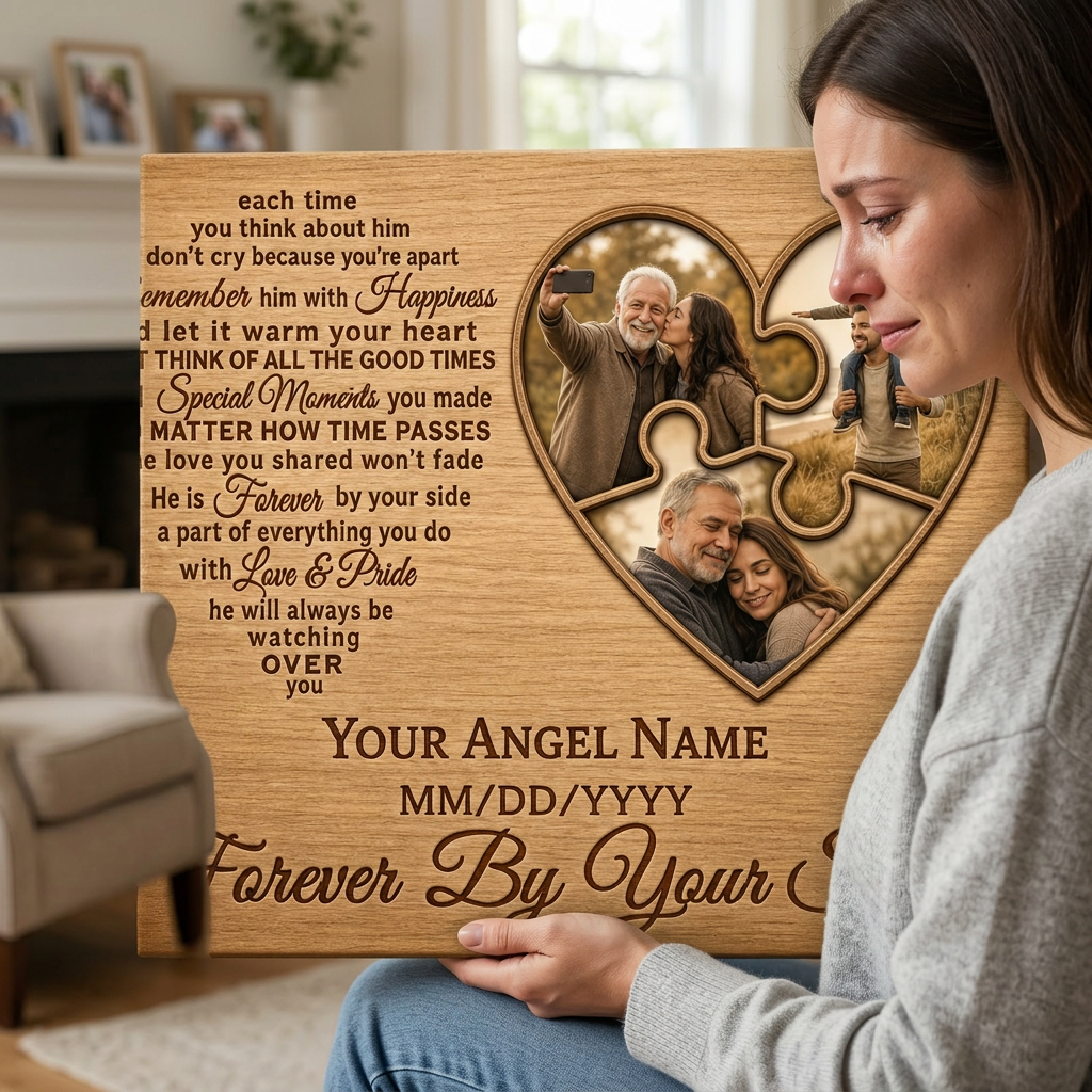 Personalized Memorial Canvas – Sympathy Gift for Loss of Father With Photos - Image 4