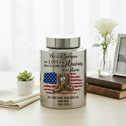 Veterans Memorial Mini Urn - Lifestyle