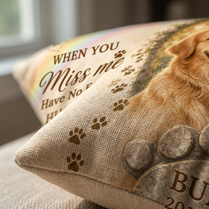 Personalized Dog Memorial Pillow with Photo and Name Custom Pet Loss Sympathy Gift - Image 5