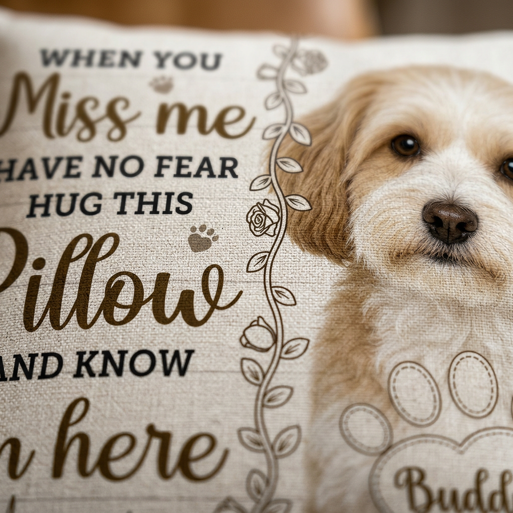 Personalized Pet Memorial Photo Pillow - Dog Loss Sympathy Gift for Pet Owners & Dog Lovers - Image 5