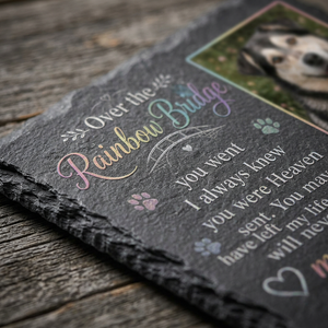 Personalized Rainbow Bridge Dog Memorial Garden Stone, Pet Loss Remembrance Gift - Image 5