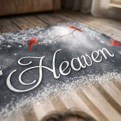 Personalized Photo A Hug From Heaven Memorial Fleece Blanket, Cardinal Sympathy Gift for Loss - Image 5