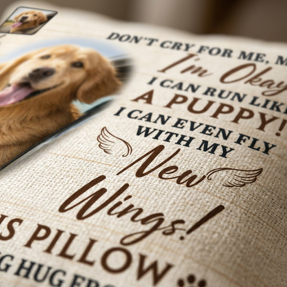 Personalized Dog Memorial Pillow with Photo & Name - Pet Loss Sympathy Gift Throw Cushion - Image 5