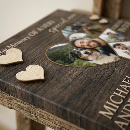 Personalized Memorial Canvas For Loss of Brother Heart Collage Wall Art Gift - Image 5