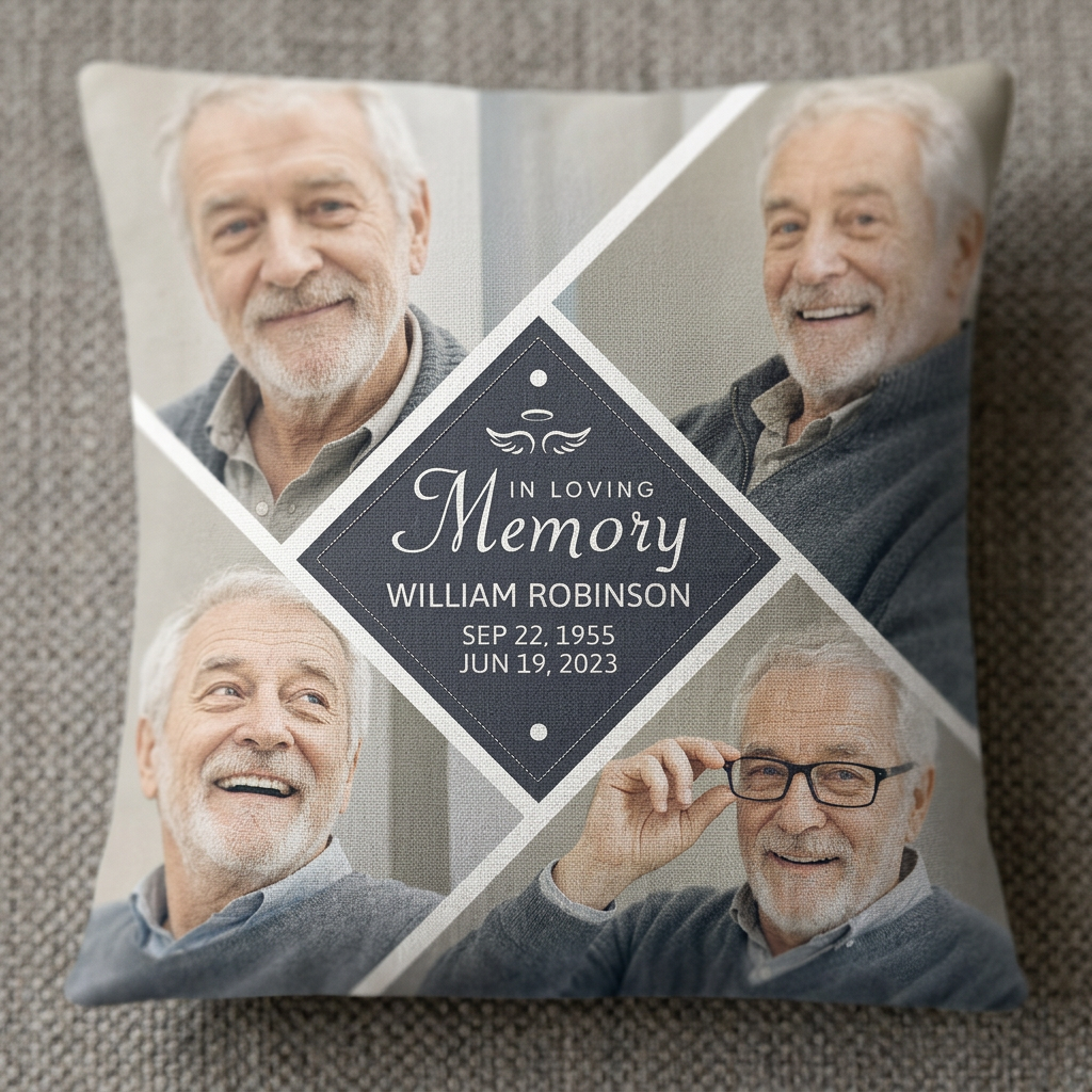 Personalized In Loving Memory Photo Pillow - Memorial Keepsake Gift for Family & Friends - Image 5