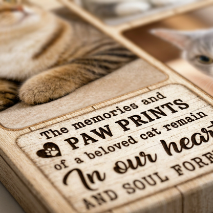 Personalized Cat Memorial Photo Collage Wall Canvas – Custom Cat Loss Gift - Image 5