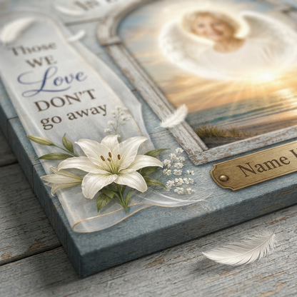 Personalized In Memory Angel Wings Memorial Wall Canvas Sympathy Gift For Loss Of A Loved One - Image 5