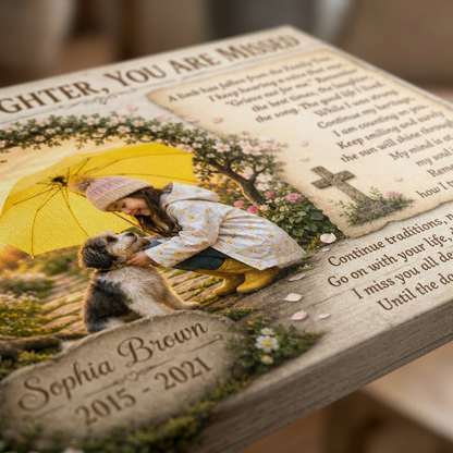 Personalized Memorial Canvas for Granddaughter Custom Photo Wall Art Gift - Image 5