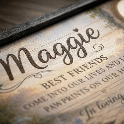 Personalized Dog Memorial Wall Canvas With Name Photo And Pawprints Pet Loss Sympathy Gift - Image 5