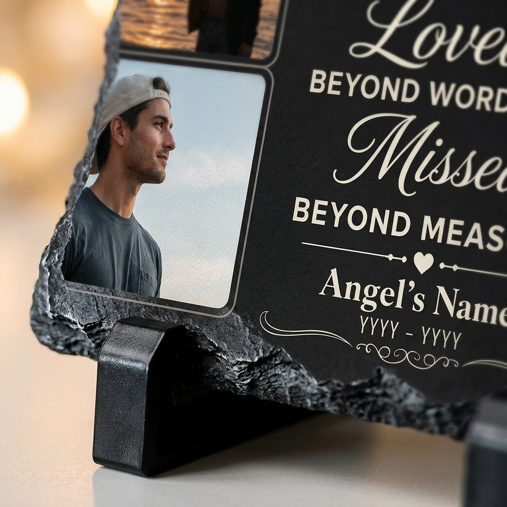 Personalized Brother Memorial Photo Slate Stone – Sympathy Remembrance Gift - Image 5 | VNMGSREPR1-6IN-EHIEU_AI_0432 VNMGSREPR1-8IN-EHIEU_AI_0432
