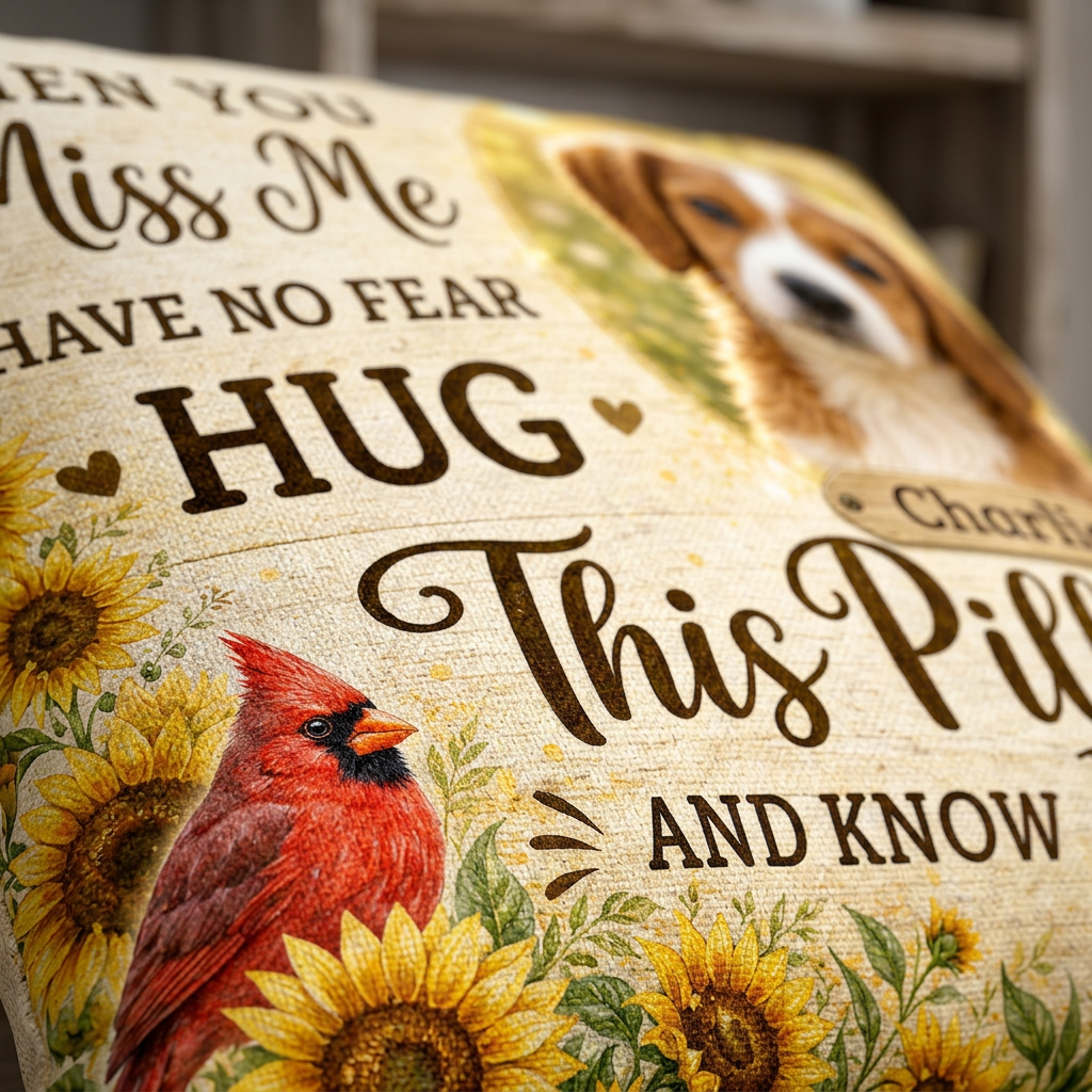 Personalized Pet Memorial Pillow with Photo - Custom Dog Loss Sympathy Keepsake Gift - Image 5
